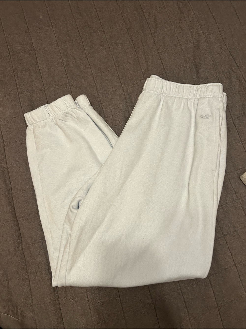 Hollister Pale Blue Fleece Joggers - Cozy Casual Sweatpants